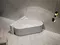 Ванна акриловая «Abber» AB9446MW 150/150 с ножками с сифоном белая матовая, картинка №2