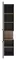Пенал «Brevita» Bergen 35 подвесной чёрный матовая эмаль/дуб Галифакс олово левый, изображение №4