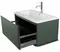 Тумба с раковиной «Cezares» Idra 98 (50264 95/49) подвесная Verde opaco, картинка №2