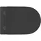 Подвесной унитаз безободковый «Aqueduto» Cone CON0140 черный матовый с сиденьем дюропласт с микролифтом белое, изображение №4