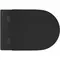 Подвесной унитаз безободковый «Aqueduto» Ovo OVO0140 черный матовый с сиденьем дюропласт с микролифтом белое, изображение №4
