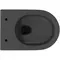 Подвесной унитаз безободковый «Aqueduto» Ovo OVO0140 черный матовый с сиденьем дюропласт с микролифтом белое, фото №5