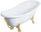 Ванна из литьевого мрамора «Migliore» Bella 170/80 с ножками с сифоном белая на лапах Leone Lux золото, картинка №2