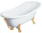 Ванна из литьевого мрамора «Migliore» Milady 185/82 с ножками с сифоном белая на лапах Leone Lux золото, картинка №2
