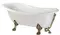 Ванна из литьевого мрамора «Migliore» Milady 185/82 с ножками с сифоном белая на лапах Leone Lux бронза, фото №1