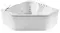 Гидромассажная ванна акриловая «SSWW» A2202 DGSP 150/150 с каркасом с сифоном белая глянцевая, фотография №3