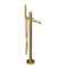 Напольный смеситель для ванны с душем «Remer» Chrono CH08BG брашированное золото, фото №1