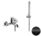 Смеситель для ванны с душем «Remer» Metrica MC02NO чёрный матовый, фото №1 Смеситель для ванны с душем «Remer» Metrica MC02NO чёрный матовый, фото №1