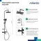 Душевая система «Milardo» Ideal Spa ILSBLTHM06 с термостатом чёрная матовая, фотография №11