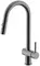 Смеситель для кухонной мойки «Splenka» S204.49.09 с выдвижным изливом графит, фото №1