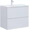 Мебель для ванной подвесная «Aquanet» Арт 75 белая матовая, картинка №2