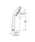 Ручная лейка «Grohe» Euphoria 27221001 хром/белая, картинка №2