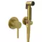 Смеситель с гигиеническим душем «Kludi» Bozz 38998N076 брашированное золото, фото №1