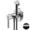 Смеситель с гигиеническим душем «Daniel» Club ANC645BP4DCFZ брашированный чёрный хром, фото №1