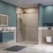 Душевая дверь «Belbagno» SOFT_CLOSE-1-BF-1-160-C-GM 160/200 прозрачная/оружейная сталь универсальная, картинка №2 Душевая дверь «Belbagno» SOFT_CLOSE-1-BF-1-160-C-GM 160/200 прозрачная/оружейная сталь универсальная, картинка №2