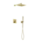 Душевая система «Sancos» Linn SC9022BG с термостатом брашированное золото, фото №1