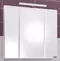 Зеркальный шкаф «СанТа» Стандарт 90 с подсветкой белый, фото №1