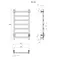 Электрический полотенцесушитель «Aringa» Порто 50/80 AR03041CHM матовый хром правый, фотография №3