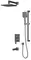 Душевая система «Rush» Thira TR3635-60Grey графит, фото №1