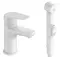 Смеситель для раковины с гигиеническим душем «ESKO» Kazan White KZ27HW белый, фото №1