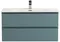 Мебель для ванной подвесная «Belbagno» Kraft 100 голубая матовая, картинка №2