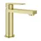 Смеситель для раковины «Aqueduto» Geometrico GEO0250 шлифованное золото, фото №1