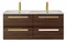 Тумба с раковиной «Cezares» Eco-cer-n 120 с 4 ящиками (CZR-8073-120-2) подвесная Орех шоколад Софт/ручка сатиновое золото, фото №1