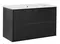 Мебель для ванной подвесная «Aquanet» Милан 105 чёрная глянцевая, картинка №2