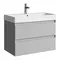Мебель для ванной подвесная «Aqwella» Geometria 81 с ящиками серый туман, картинка №2