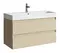 Мебель для ванной подвесная «Aqwella» Geometria 100 с ящиками морская дюна, картинка №2