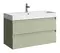 Мебель для ванной подвесная «Aqwella» Geometria 100 с ящиками шалфей зелёный, картинка №2