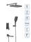Душевая система «Belbagno» DUE-VDSET-GM оружейная сталь, картинка №2