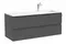 Мебель для ванной подвесная «Sancos» Folk 120 grey soft левая/правая, изображение №4