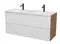 Мебель для ванной подвесная «ZOV» Дион 120 белая матовая/дуб, картинка №2 Мебель для ванной подвесная «ZOV» Дион 120 белая матовая/дуб, картинка №2