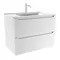 Мебель для ванной подвесная «ZOV» Дион 100 белая матовая, картинка №2