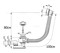 Сифон для ванны слив-перелив «AlcaPlast» A51BM перелив 100 см белый полуавтомат, фотография №3