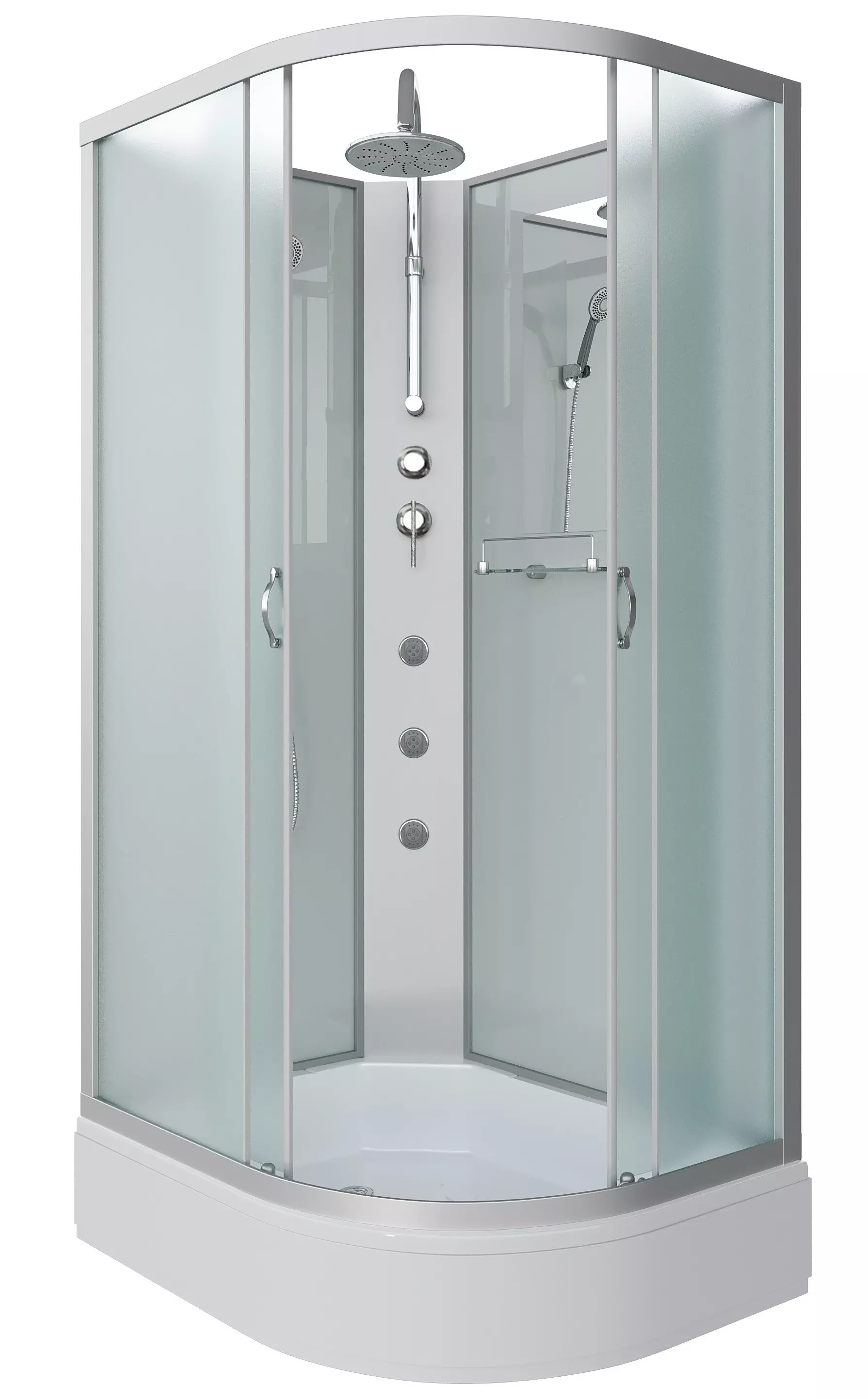 Душевая кабина «Niagara» NG-33184-14LBKTG 110/80 средний поддон матовая ...