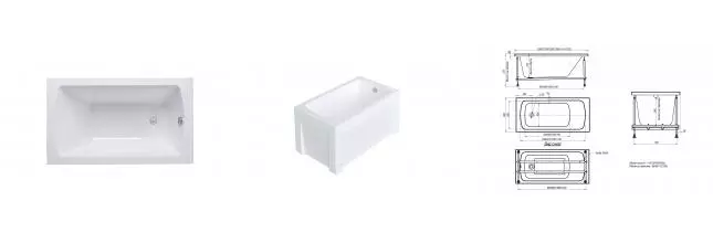 TIMO ванна RITTA1360 (1300*600*570), шт RITTA1360 · Timo, RITTA1360