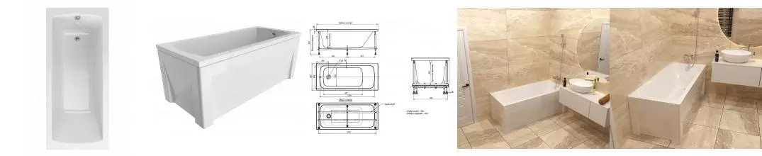 TIMO ванна RITTA1460 (1400*600*570), шт RITTA1460 · Timo, RITTA1460