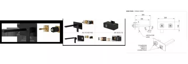 Смеситель для раковины Remer Absolute AU15KBNO, чёрный матовый