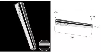 Ручной душ Daniel Diva A452SFZ, чёрный брашированный хром Ручной душ Daniel Diva A452SFZ, чёрный брашированный хром