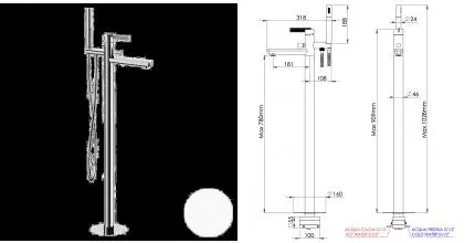 Смеситель для ванны Daniel Club ANC67814, белый матовый