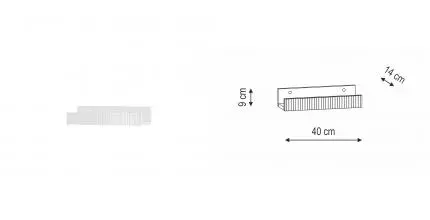 Полка 40 см Onsen Niwa 71-MN-040-M03-V03, белый