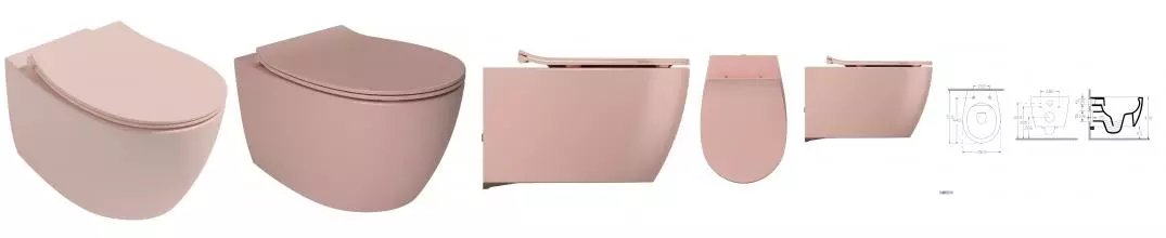 Унитаз подвесной ISVEA Sentimenti Neo, 10AR02010-2S, матовый лососевый · Isvea, 10AR02010-2S