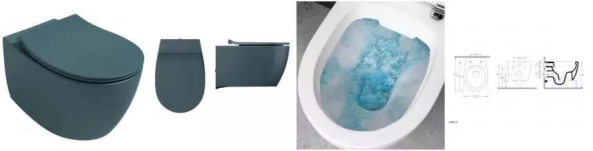 Унитаз подвесной ISVEA Sentimenti Neo, 10AR02010-2P, матовый изумрудный · Isvea, 10AR02010-2P