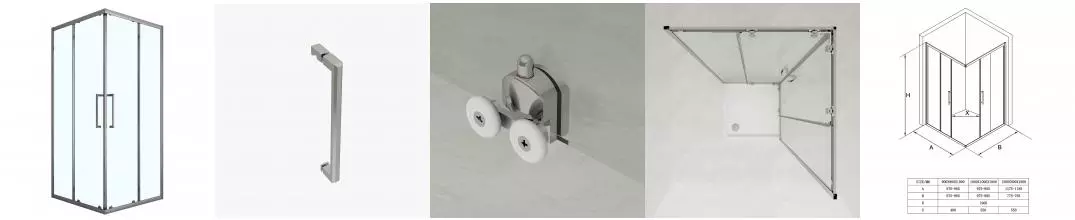 Душевое ограждение Loranto 100x100x190 раздвижная дверь, прозрачное стекло 6 мм, профиль серый матовый (CS-AB01GG-100) Душевое ограждение Loranto 100x100x190 раздвижная дверь, прозрачное стекло 6 мм, профиль серый матовый (CS-AB01GG-100)