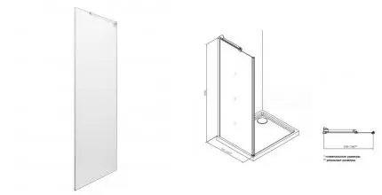 Душевое ограждение Roca Metropolis боковая часть 800х1950 прозрачное стекло, профиль хром (MP3508012M) Душевое ограждение Roca Metropolis боковая часть 800х1950 прозрачное стекло, профиль хром (MP3508012M)