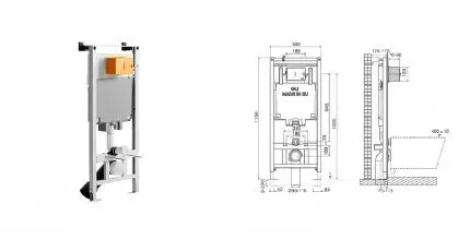 Инсталляция OLI80 50x115x12, механическая (300572m)