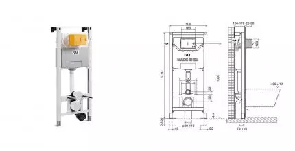 Инсталляция OLI 120 ECO Sanitarblock mechanic (879236)