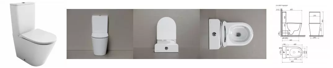 Бачок для унитаза Highlight торнадо двойной смыв 3/6 арматура